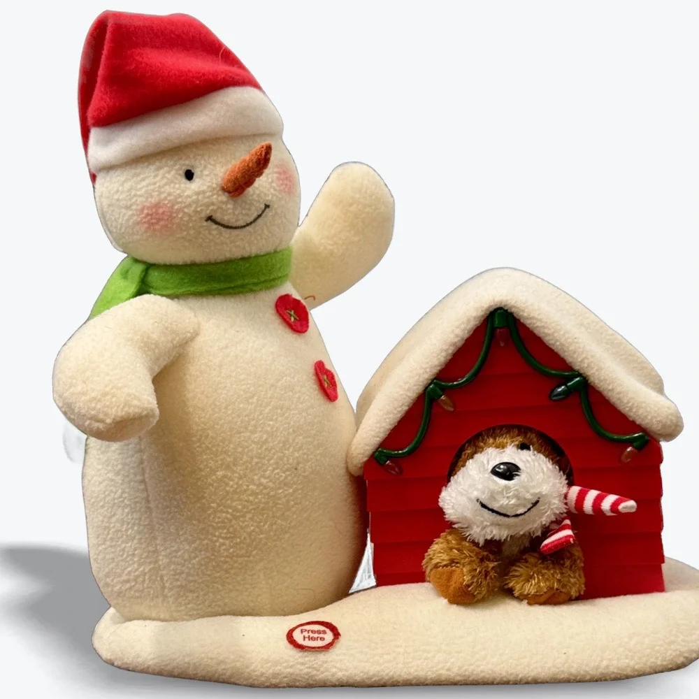 Hallmark Jingle Pals Animated Musical Christmas Plush 2011 Snowman Doghouse
